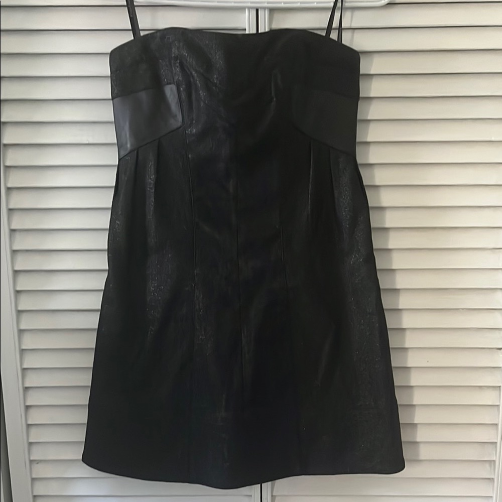 Bebe Black Strapless mini dress